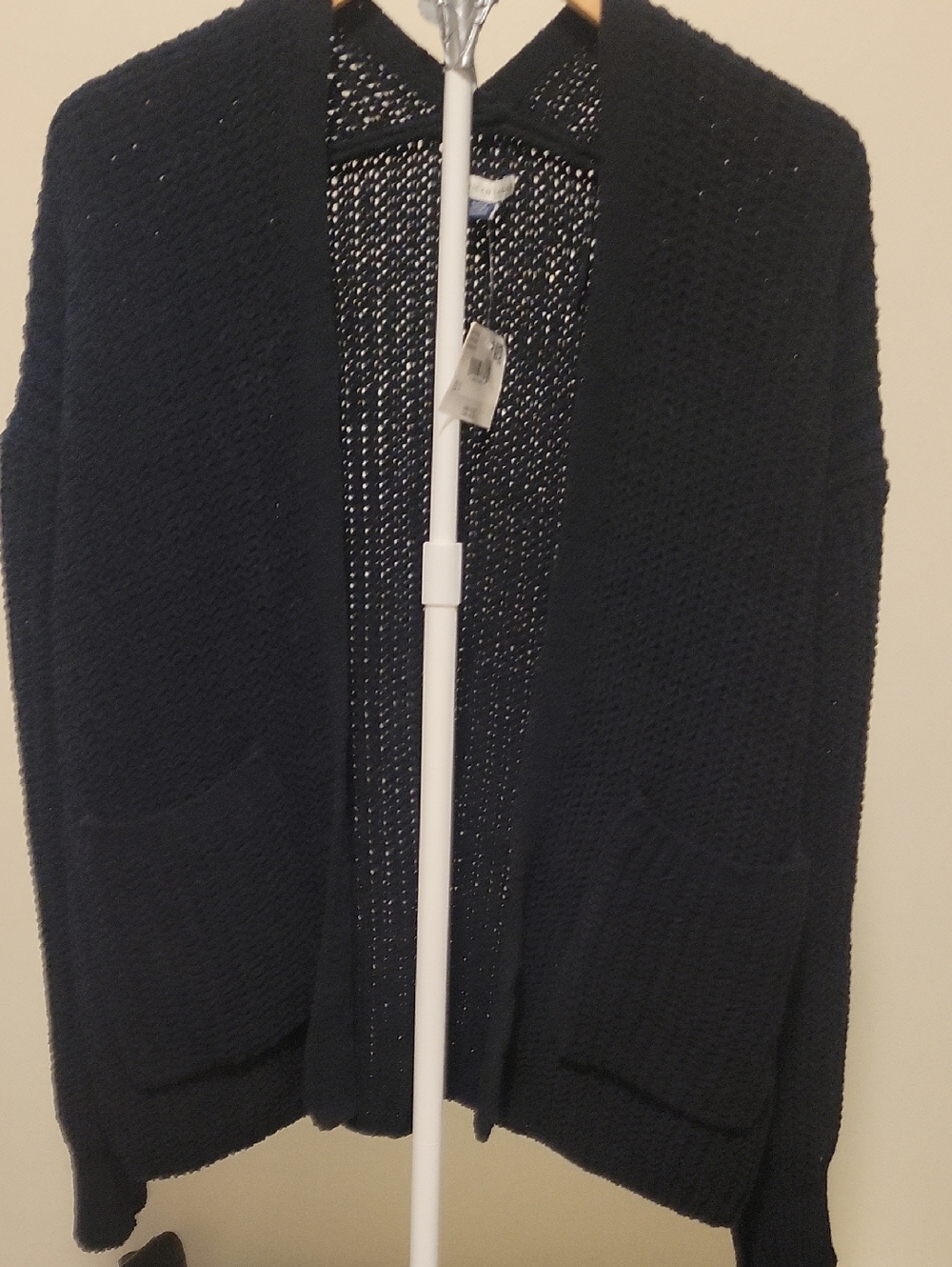 American Eagle Outfitters Black Open-Front Knit Cardigan